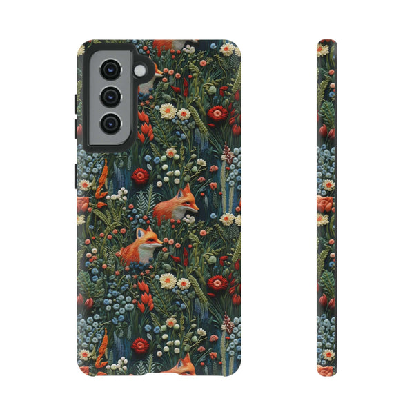 Botanical Fox Aesthetic Phone Case for iPhone, Samsung, Pixel