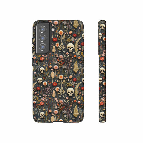 Magical Skull Garden Aesthetic 3D Phone Case for iPhone, Samsung, Pixel