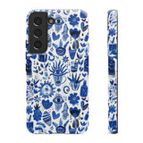 Blue State of Life Phone Case - Trendy Navy Blue Collage Protective Phone Cover for iPhone, Samsung, Pixel