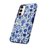 Blue State of Life Phone Case - Trendy Navy Blue Collage Protective Phone Cover for iPhone, Samsung, Pixel