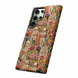 Skeletons in Bloom Garden 3D Aesthetic Phone Case for iPhone, Samsung, Pixel