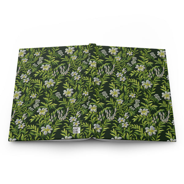 Evergreen Meadow Wildflower Journal - Hardcover Blank Lined Notebook