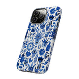 Blue State of Life Phone Case - Trendy Navy Blue Collage Protective Phone Cover for iPhone, Samsung, Pixel