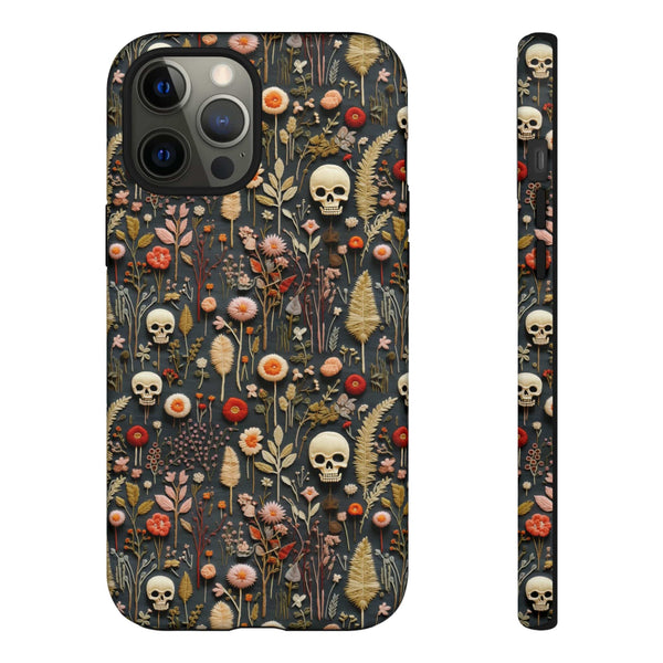 Magical Skull Garden Aesthetic 3D Phone Case for iPhone, Samsung, Pixel