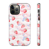 Dreamy Strawberry Cloud Phone Case - Pretty Pink Sky Protective Phone Cover for iPhone, Samsung, Pixel