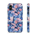 Beachy Blue Collage Phone Case - Trendy Navy Blue and Pink Aesthetic Protective Phone Cover for iPhone, Samsung, Pixel