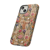 Skeletons in Bloom Garden 3D Aesthetic Phone Case for iPhone, Samsung, Pixel