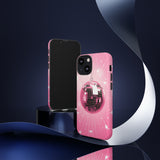 Disco Ball Phone Case - Pink Trendy Retro Mirror Ball Protective Phone Cover for iPhone, Samsung, Pixel