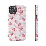 Dreamy Strawberry Cloud Phone Case - Pretty Pink Sky Protective Phone Cover for iPhone, Samsung, Pixel