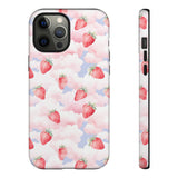 Dreamy Strawberry Cloud Phone Case - Pretty Pink Sky Protective Phone Cover for iPhone, Samsung, Pixel