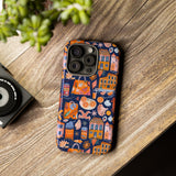 Citrus Coast Collage Phone Case - Blue Orange Trendy Coastal Art Protective Phone Cover for iPhone, Samsung, Pixel