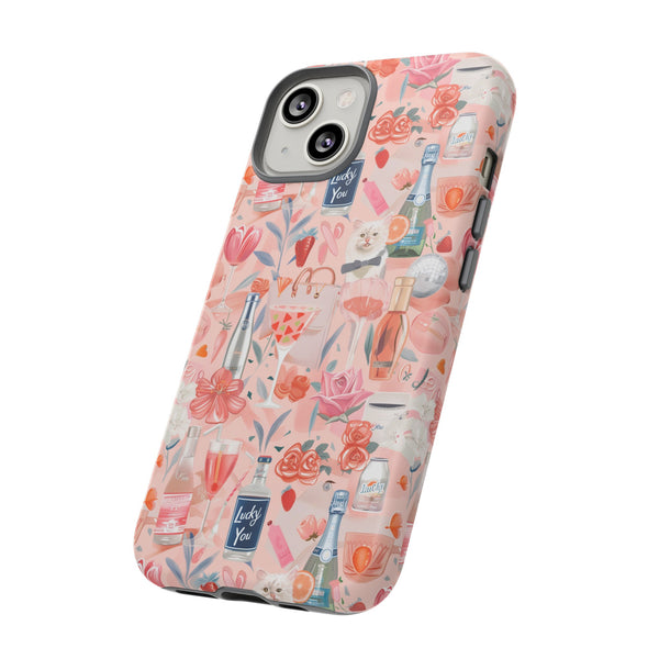 Pretty Pink Collage Phone Case - Preppy Trendy Art Aesthetic Phonecase for iPhone, Samsung, Pixel