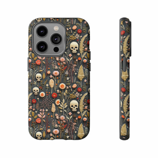 Magical Skull Garden Aesthetic 3D Phone Case for iPhone, Samsung, Pixel