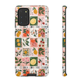 Fruit Stamps Collage Phone Case - Trendy Stickers Aesthetic Protective Phone Cover for iPhone, Samsung, Pixel