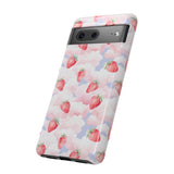 Dreamy Strawberry Cloud Phone Case - Pretty Pink Sky Protective Phone Cover for iPhone, Samsung, Pixel