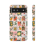 Fruit Stamps Collage Phone Case - Trendy Stickers Aesthetic Protective Phone Cover for iPhone, Samsung, Pixel