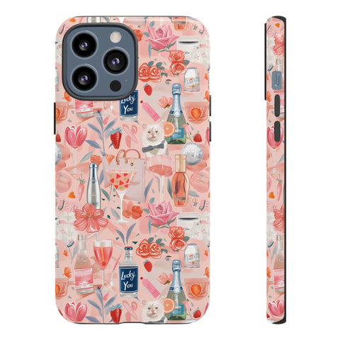 Pretty Pink Collage Phone Case - Preppy Trendy Art Aesthetic Phonecase for iPhone, Samsung, Pixel