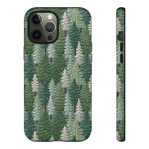 Christmas Forest 3D Aesthetic Phone Case for iPhone, Samsung, Pixel