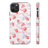 Dreamy Strawberry Cloud Phone Case - Pretty Pink Sky Protective Phone Cover for iPhone, Samsung, Pixel