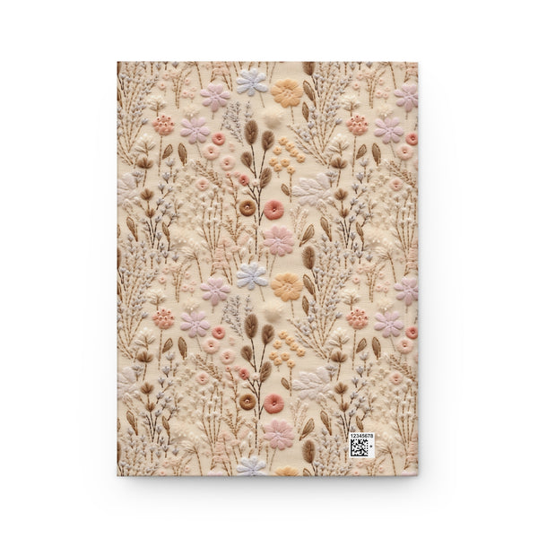 Dreamy Meadow Wildflower Journal - Hardcover Blank Lined Notebook
