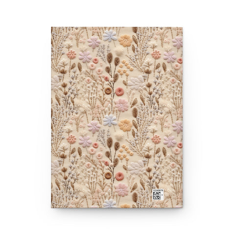 Dreamy Meadow Wildflower Journal - Hardcover Blank Lined Notebook