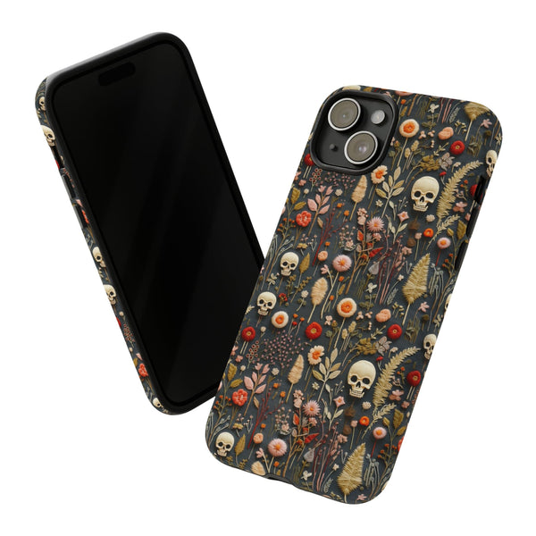 Magical Skull Garden Aesthetic 3D Phone Case for iPhone, Samsung, Pixel