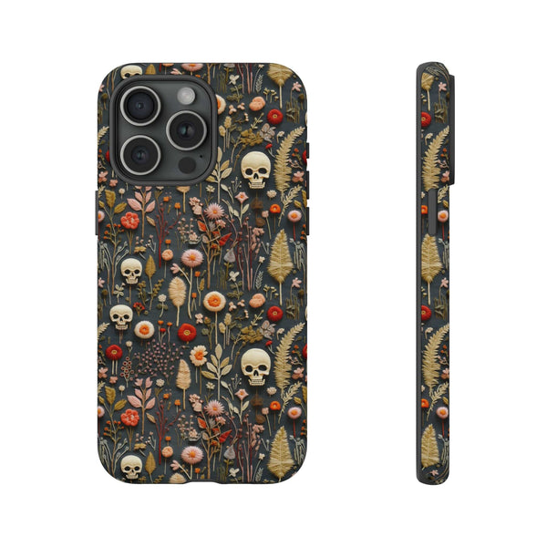 Magical Skull Garden Aesthetic 3D Phone Case for iPhone, Samsung, Pixel