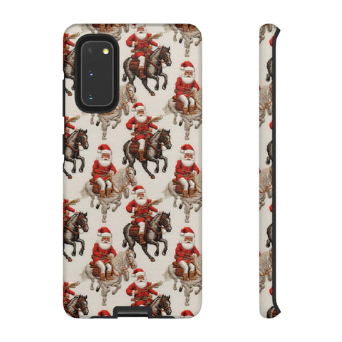 Cowboy Santa Embroidery Phone Case for iPhone, Samsung, Pixel