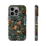 Botanical Fox Aesthetic Phone Case for iPhone, Samsung, Pixel