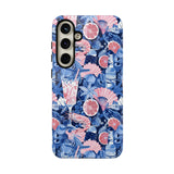 Beachy Blue Collage Phone Case - Trendy Navy Blue and Pink Aesthetic Protective Phone Cover for iPhone, Samsung, Pixel