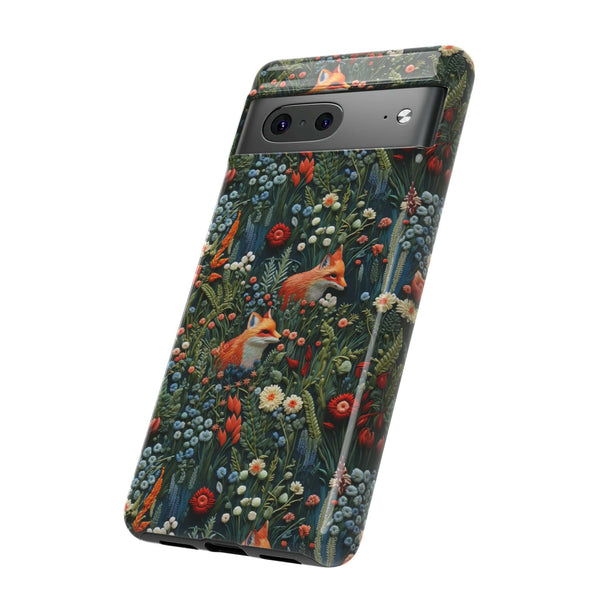 Botanical Fox Aesthetic Phone Case for iPhone, Samsung, Pixel