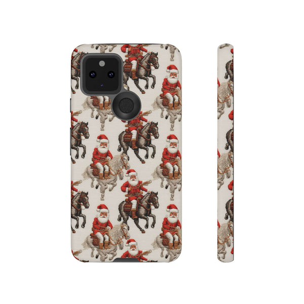 Cowboy Santa Embroidery Phone Case for iPhone, Samsung, Pixel