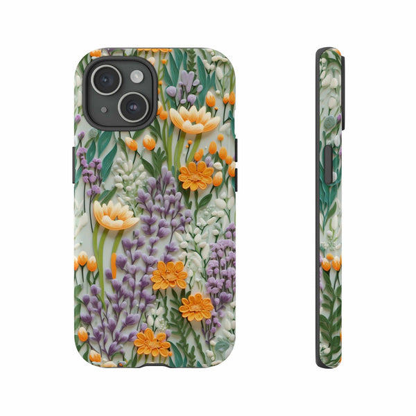 Floral Cottagecore Aesthetic  Phone Case for iPhone, Samsung, Pixel iPhone 15 / Glossy