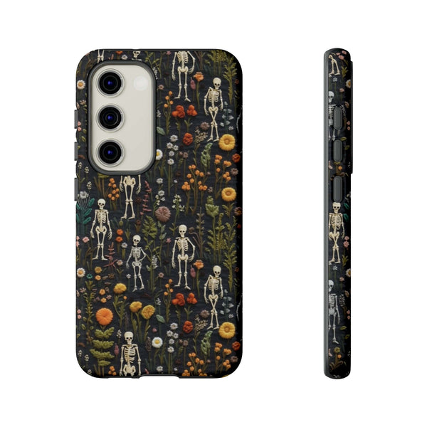 Mini Skeletons in Mystique Garden 3D Phone Case for iPhone, Samsung, Pixel