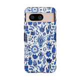 Blue State of Life Phone Case - Trendy Navy Blue Collage Protective Phone Cover for iPhone, Samsung, Pixel