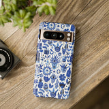 Blue State of Life Phone Case - Trendy Navy Blue Collage Protective Phone Cover for iPhone, Samsung, Pixel