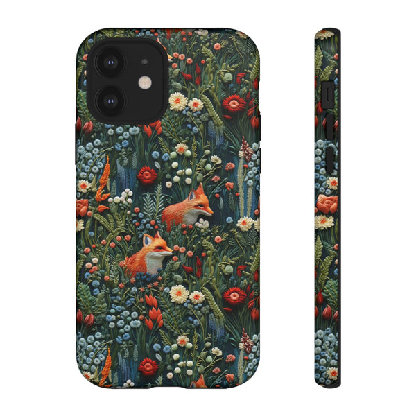 Botanical Fox Aesthetic Phone Case for iPhone, Samsung, Pixel