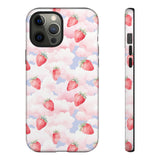 Dreamy Strawberry Cloud Phone Case - Pretty Pink Sky Protective Phone Cover for iPhone, Samsung, Pixel