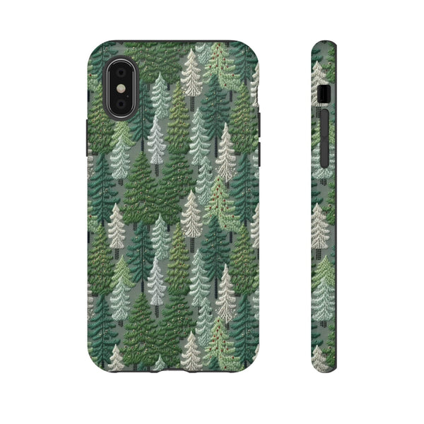 Christmas Forest 3D Aesthetic Phone Case for iPhone, Samsung, Pixel