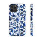 Blue State of Life Phone Case - Trendy Navy Blue Collage Protective Phone Cover for iPhone, Samsung, Pixel