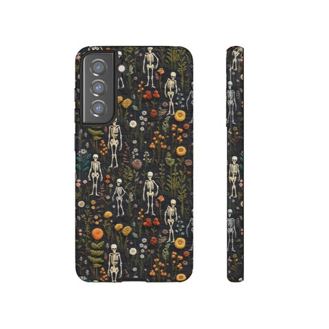 Mini Skeletons in Mystique Garden 3D Phone Case for iPhone, Samsung, Pixel