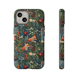 Botanical Fox Aesthetic Phone Case for iPhone, Samsung, Pixel iPhone 14 / Matte