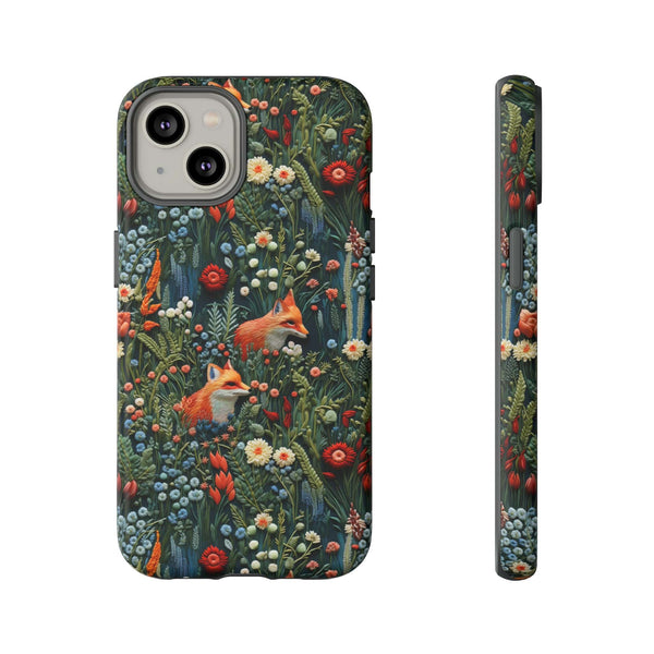 Botanical Fox Aesthetic Phone Case for iPhone, Samsung, Pixel