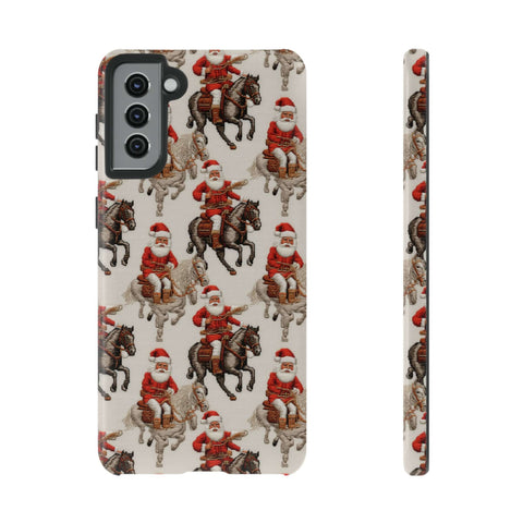 Cowboy Santa Embroidery Phone Case for iPhone, Samsung, Pixel