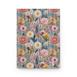 Whirly Meadow Wildflower Journal - Hardcover Blank Lined Notebook