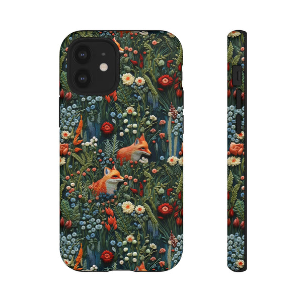 Botanical Fox Aesthetic Phone Case for iPhone, Samsung, Pixel