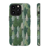 Christmas Forest 3D Aesthetic Phone Case for iPhone, Samsung, Pixel iPhone 13 Pro / Glossy