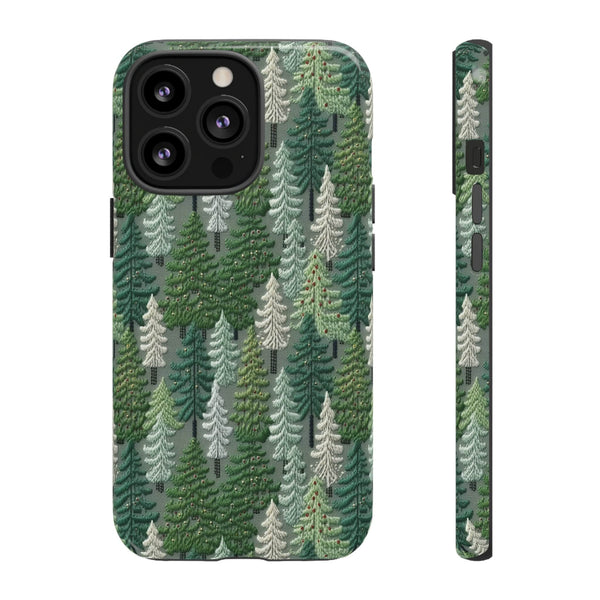 Christmas Forest 3D Aesthetic Phone Case for iPhone, Samsung, Pixel