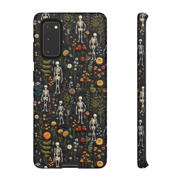 Mini Skeletons in Mystique Garden 3D Phone Case for iPhone, Samsung, Pixel