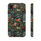 Botanical Fox Aesthetic Phone Case for iPhone, Samsung, Pixel iPhone XR / Glossy